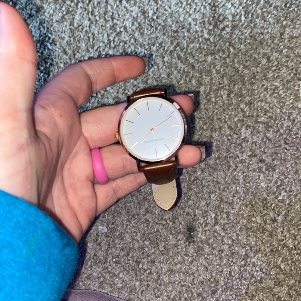 Leather watch!